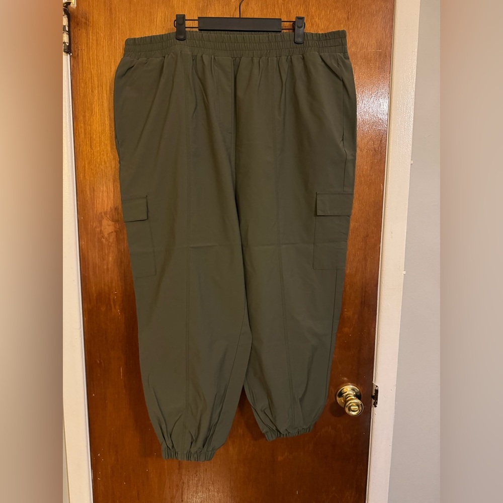 Lane Bryant Olive Cargo Jogger Pants